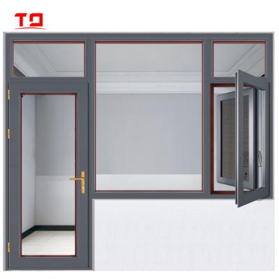 China Modern Customized Aluminum Intimidating Window And Height Thermal Break Door With Double Glazing for sale