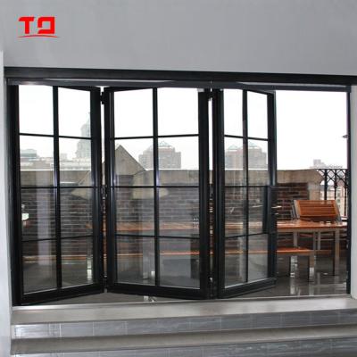 China Folding Screen Tiny House Aluminum Folding Windows With Beautiful Window Grille Design for sale