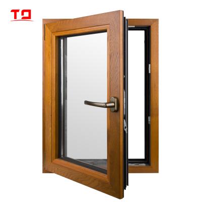 China Swing Window Wood Casement Aluminum Clad Wood Window With Security Panel Double Glass For Home OEM SALE for sale