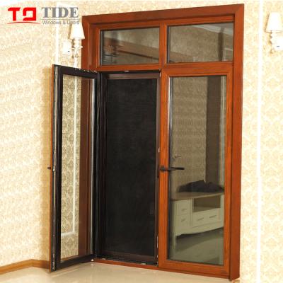 China Modern Competitive Price Customized Energy Efficient Aluminum Clad Timber And Opening Horizontal Glass Door for sale