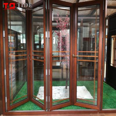 China Contemporary Hot Selling Factory Price Max Efficiency Aluminum Clad Security Timber Door Used For House for sale