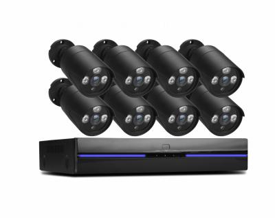 China Integrated Siren 8CH 8MP Home Security Camera System, 8pcs Wired 8MP Outdoor PoE IP Cameras, 8MP 8CH NVR with 2TB HDD for sale