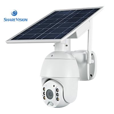 China Newest 3G 4G Built-in Siren Outdoor Solar Camera with 6 Battery and Two Way Audio and AI Human Tracking for sale