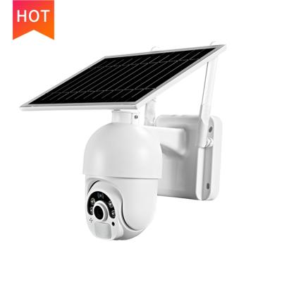 China Power AI Siren 1080p Built-in Outdoor Wireless Security Surveillance 3G 4G WIFI IP Solar Camara PTZ Solar CCTV Camera for sale