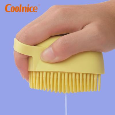 China EXFOLIATE Easy Clean 2 In 1 Silicone Bath Massage Scrubber Cleaning Brushes for sale