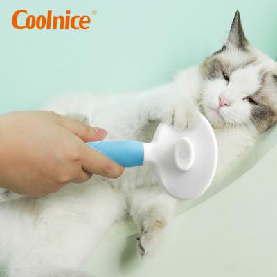 China New Deshedding Dog Self Buffer Durable High Quality Soft Molding Professional Pet Grooming Pin Brush for sale