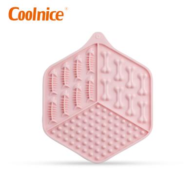 China Viable Wholesale Silicone Pet Food Pad Slow Feeder Cat Dog Lick Mat for sale