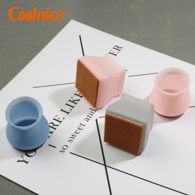 China Eco Friendly Prevents Scratches And Noises Floor Protectors Silicone Rubber Furniture Table Chair Soft Leg Caps for sale