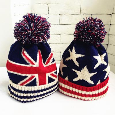 China COMMON high quality warm baby knitted hat girl kids sell Autumn Winter Hat Knitted Beanies wholesale covers kids for sale