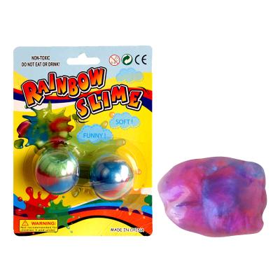 China PVA 2pcs/Pack 30g Air Dry Rainbow Mud, Eco-friendly Marbled Mud, Colorful Mud for sale