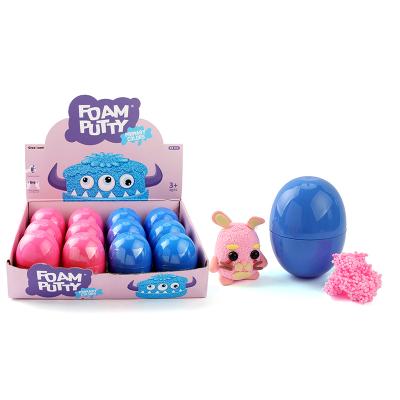 China To Model Kids Educational Toy Egg Shaped Air Dry Foam Putty For Modeling for sale