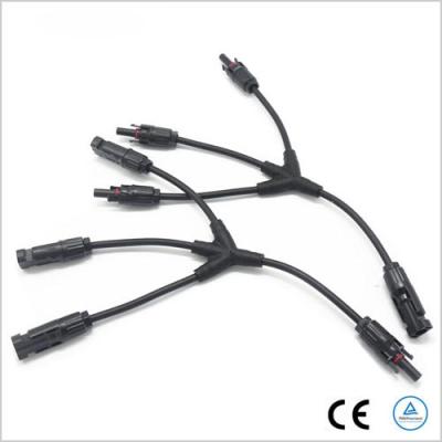 China Dust Proof Solar Cable Connectors / MC4 Parallel Connector TUV Approved for sale