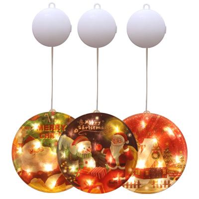 China Hot Selling Eclectic Christmas Ornaments Hanging Suction Cup LED Lights for sale