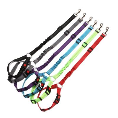 China Quick Release Pet Car Safety Rope Dog Car Seat Belt Pull Belt Elastic Traction Rope for sale