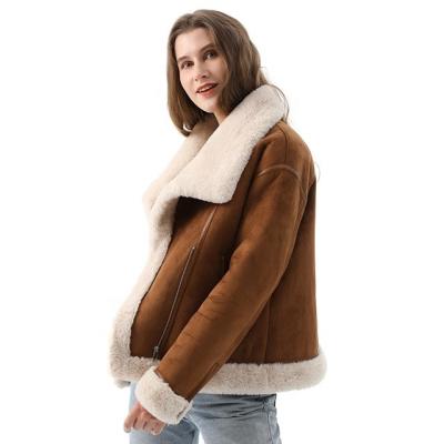 China Women Faux Fur Vintage Style Coat Breathable Ladies Fashion Faux Suede Fur Coat Luxury Faux Fur Coats for sale