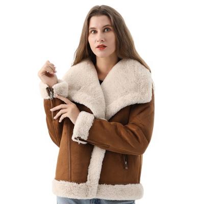 China Fashion Breathable Causal Fur Coats For Woman Fashionable Winter Warm Faux Fur Coats For Women Wholesale Ladies Zipper Faux Fur Jackets for sale