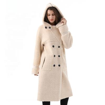 China Fuzzy Fur Faux Coat For Breathable Fluffy Hood Women Winter Long Faux Fur Coat Checked Faux Fur Trucker Jacket for sale