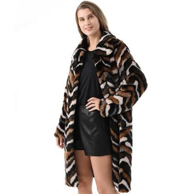 China Breathable Luxury Long Fluffy Faux Fur Coat Giant Faux Fur Coat for sale