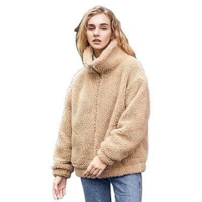 China Breathable Multi Color Faux Fur Coat Winter Casual Faux Fur Coat Women Plus Size Faux Fur Brown Jacket for sale