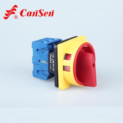 China Cansen LW30-20 300010 CE TUV Certificate 20A 3P Isolator Switch With Cover Device LW30-20 300010 for sale