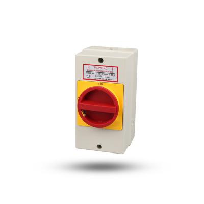 China Cansen LW30-20 300011 Red Yellow Padlock Rotary Cam Switch With Sealed Thermoplastic Protect Box LW30-20 300011 for sale