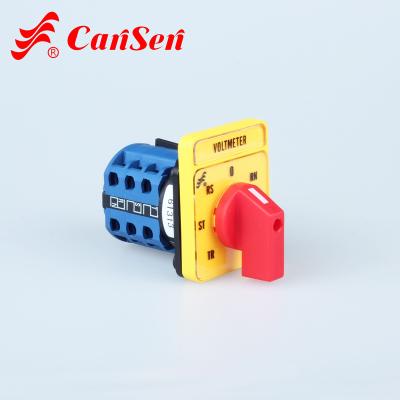 China Cansen LW26-20 Rotary Cam Switch Voltmeter Change Voltage Red Yellow LW26-20 for sale