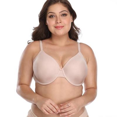 China Comfort EFG Antibacterial Seamless Cup Super Oversized Women Big Fat Large Plus Size Bra for sale