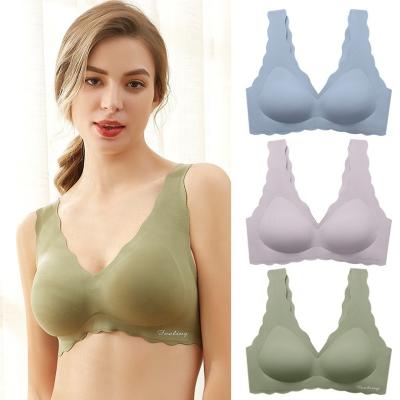 China New Design Latex Antibacterial Natural Comfortable Sports Yoga Wireless Women's Bra for sale