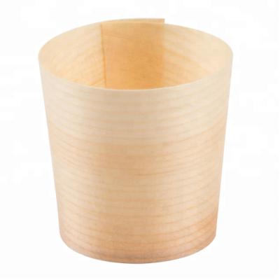 China Sustainable Biodegradable Disposable Wooden 3oz Ice Cream Dessert BBQ Cup for sale