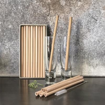 China Natural Bamboo Straw Easily Cleaned Eco Friendly Bamboo Drinking Straws for sale