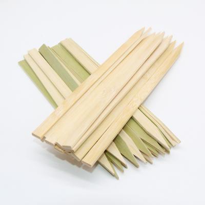 China Easily Cleaned High Quality Flat Skewer Bamboo With Green Skin for sale