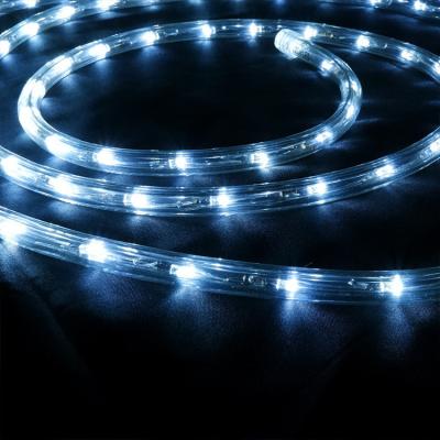 China Waterproof White Neon Rope Light Garden 220V 110V LED Cable Round Shape For Outdoor Decoration for sale