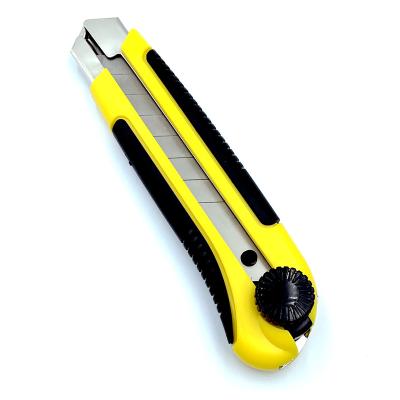 China Art Knife Retractable Steel Blade Cutter Paper Blade Safety Utility Knife Breaking-out with Plastic Handle for sale