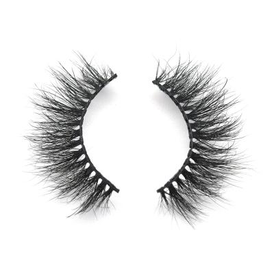 China Real 25MM Wholesale Thick Mink Strip Lashes Private Label Packaging 3D Mink Eyelashes for sale