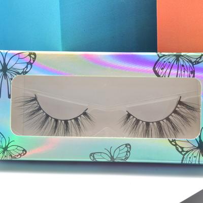 China Thick Handmade Mink Eyelashes Free Sample Custom Faux Silk 3d Box Eyelashes for sale