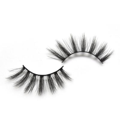 China Wholesale Thick 3D Private Label Handmade Invisible Clear Strip Silk False Eyelashes for sale