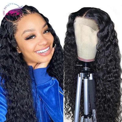 China Kinky Curl Wig Deep Curly Wigs For Women High Density Natural Black Color Layered Synthetic Full Wigs Glueless Lace Front Wigs for sale