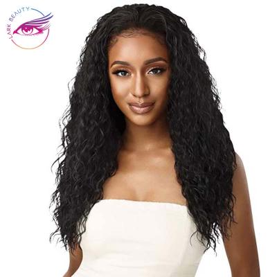 China Deep Wave Deep Curly Wigs Lace Front Wigs Ombre Blonde 24