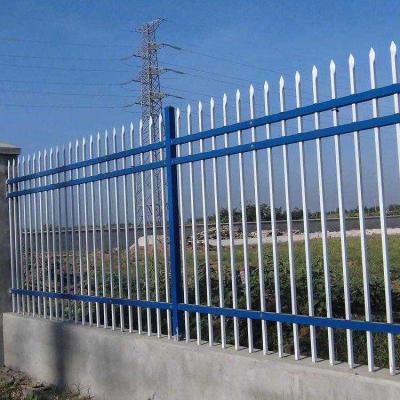 China Customizable Galvanized Steel Fence Panels Powder Coated Black Steel Wrought Iron Fence zu verkaufen