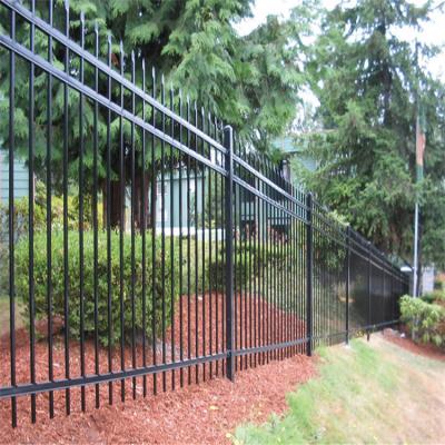 Κίνα Spear Top galvanized steel pipe fence / security steel boundary wall fence προς πώληση