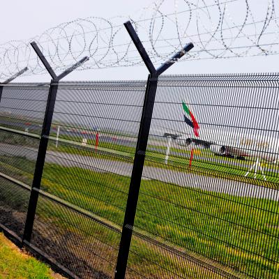 중국 High quality Welded Steel Wire curved airport fence security fence with Y-Type post 판매용