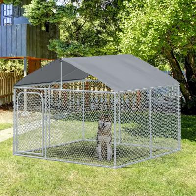 中国 Hot Dip Galvanized PVC Powder Coated Dog Kennel Welded Wire Mesh Chain Link Fence Metal Dog For USA AUS Market 販売のため