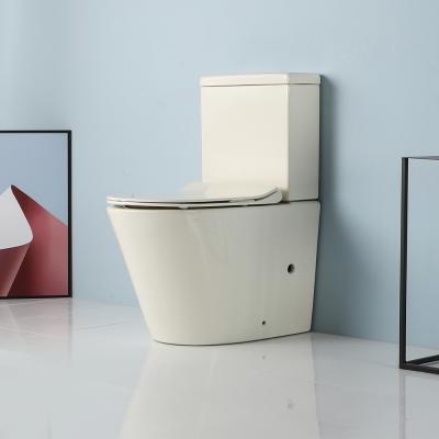 China One Piece Ceramic Toilet Sink Double-Flow Ivory Bath Toilet With UF Seat Cover MJ2807 for sale