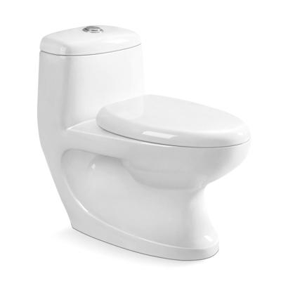 China Double-flow Porcelain Bathroom Equipment Ceramic Sanitary Washdown Wc One-piece Toilet Seat MJ3108 for sale