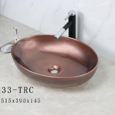 China Modern Bathroom WC Countertop Wash Basin Ceramic Art Color Basin A433 for sale