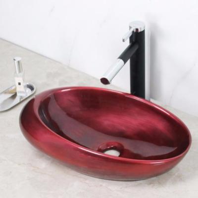 China Color Modern Bathroom Countertop Ceramic Wash Basin Art Basin A372B for sale