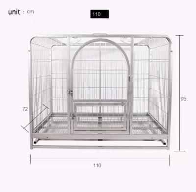 China NEW 2021 Amazon Teddy Pomeranian Pet Bed Wire Breathable Tube Dog Cage Pet Nest Square Retriever Cage Pet Gold Cages for sale