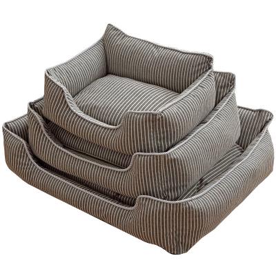 China Gray Pet Cat Kitten Bed Sustainable Beige Cushion Washable Dirt-resistant Removable Dog Bed House for sale