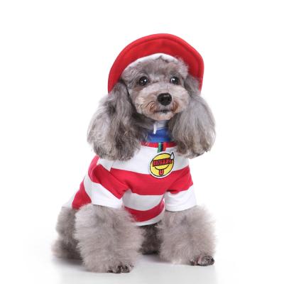 China 2021 Viable Christmas Hot Selling Baby Pet Clothes With Hat Pet Clothes Schnauzer Autumn And Winter Clothes for sale