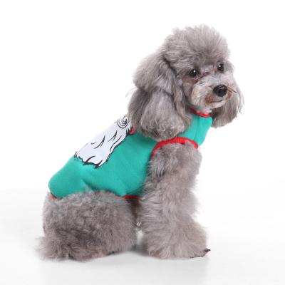 China Santa Portrait Pattern Pet Clothes Personality Trend Viable Dog Clothes Autumn And Winter Dog Clothes for sale